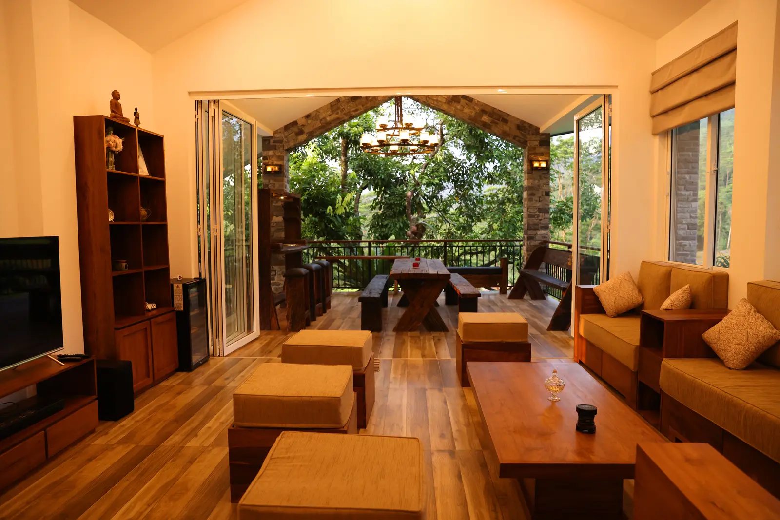 Living space opening to the forest